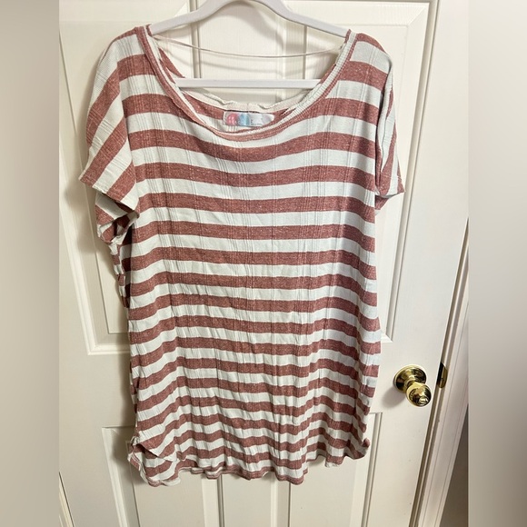 Free People FP Beach Striped Mini Dress/Cover Up Size Large - Picture 1 of 3